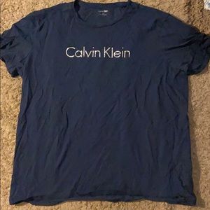 Navy Blue Calvin Klein Logo T-Shirt